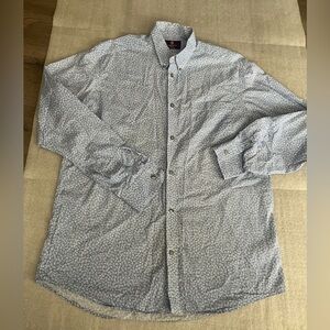 [16.5/PTP24”]Liberty London Men's Blue Patterned Button-Up Shirt NWOT